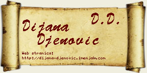 Dijana Đenović vizit kartica